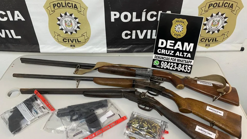 Homem é preso em flagrante por posse irregular de arma em Cruz Alta